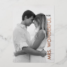 Für die Ehefrau am Valentinstag, individuelle Foto Folieneinladung