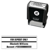 Für die Einzahlung nur Ihr Name und Ihre Bankkonto Permastempel (Beispiel)