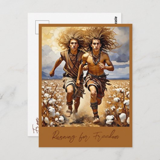 " FÜR DIE FREIHEIT " POSTKARTE (Vorne/Hinten)