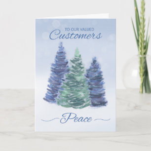 Für die Gäste Ruhe mit Evergreen Trees Karte