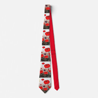 'Für die gefallenen' (Red Poppy Design) Neck Tie Krawatte