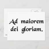 Für die größere Herrlichkeit Gottes Postkarte (Vorne/Hinten)