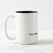 Für die in Wissen Zweifarbige Tasse (Links)