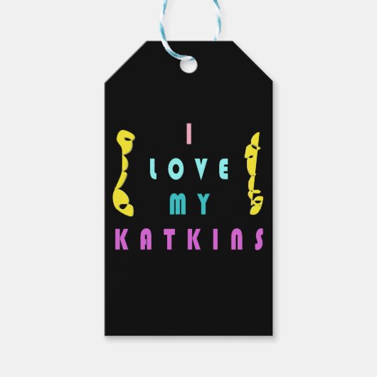 Für die Katze mit Liebe Geschenkanhänger (Vorderseite)