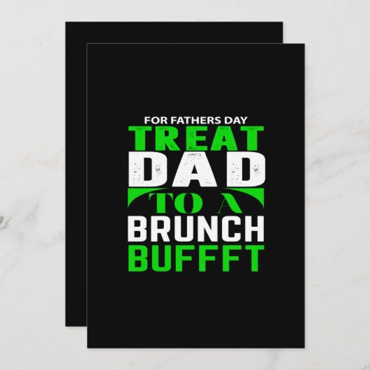 für die Leckerei Papa zum Brunch-Buffet Einladung (Vorne/Hinten)