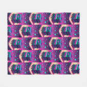 Für die Liebe der Bücher rosa Fleecedecke (Vorderseite (Horizontal))