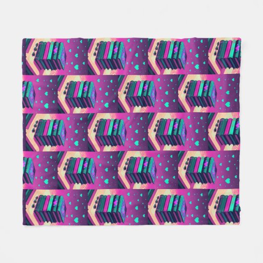 Für die Liebe der Bücher rosa Fleecedecke (Vorderseite (Horizontal))