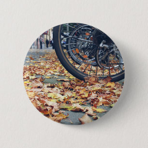 "Für die Liebe der Fahrräder... und Herbst" Button