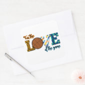 Für die Liebe der Game Basketball Mama Leopard Quadratischer Aufkleber (Umschlag)