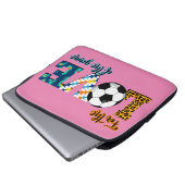 Für die Liebe der Game Soccer Mama Leopard Laptopschutzhülle (Vorne Knopf)