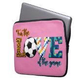 Für die Liebe der Game Soccer Mama Leopard Laptopschutzhülle (Vorderseite Links)