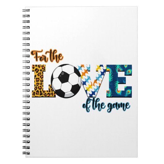 Für die Liebe der Game Soccer Mama Leopard Notizblock (Vorderseite)