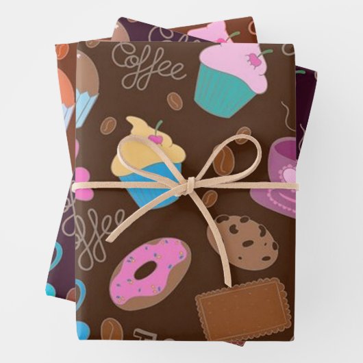 Für die Liebe der Kaffeesammlung Geschenkpapier Set (Beispiel)