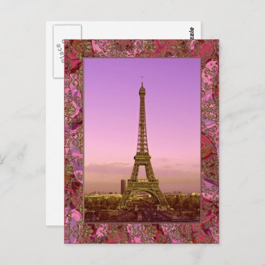 Für die Liebe der Pariser Postkarte (Vorne/Hinten)
