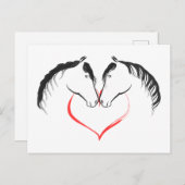 Für die Liebe der Pferde Postkarte (Vorne/Hinten)