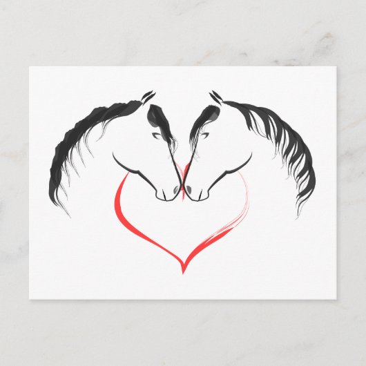 Für die Liebe der Pferde Postkarte (Vorderseite)