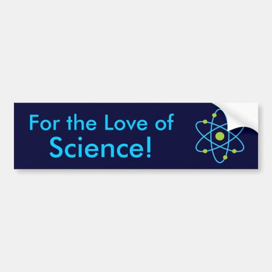Für die Liebe der Wissenschaft Atom Autoaufkleber (Vorne)