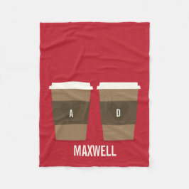 Für die Liebe des Kaffees Fleecedecke