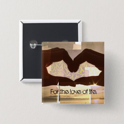 Für die Liebe des Lebens Button (Vorne & Hinten)