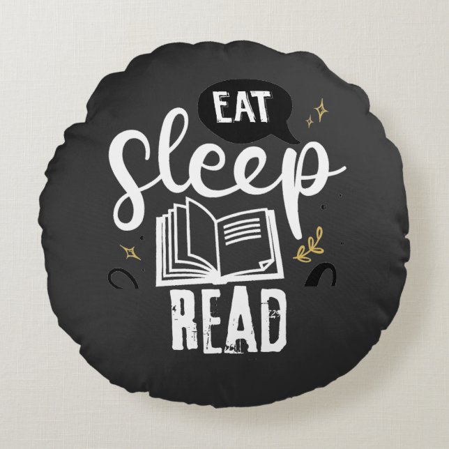 Für die Liebe des Lesens Rundes Kissen (Vorderseite)