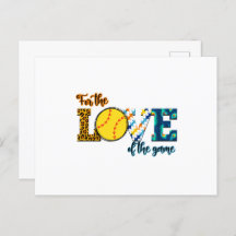 Für die Liebe des Spiel Softball Mama Leopard