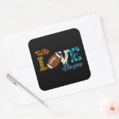 Für die Liebe des Spielfußball-Mama Leopard Quadratischer Aufkleber (Umschlag)