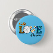 Für die Liebe des Spielvolleyball Mama Leopard Button (Vorne & Hinten)