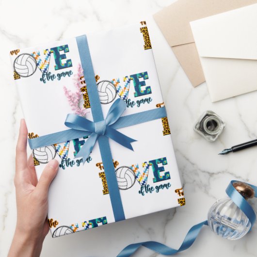 Für die Liebe des Spielvolleyball Mama Leopard Geschenkpapier (Schenken)