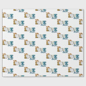 Für die Liebe des Spielvolleyball Mama Leopard Geschenkpapier (Flach)