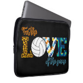 Für die Liebe des Spielvolleyball Mama Leopard Laptopschutzhülle (Vorne Rechts)