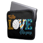 Für die Liebe des Spielvolleyball Mama Leopard Laptopschutzhülle (Vorderseite Links)