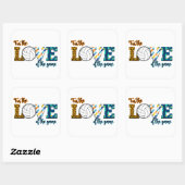 Für die Liebe des Spielvolleyball Mama Leopard Quadratischer Aufkleber (Blatt)