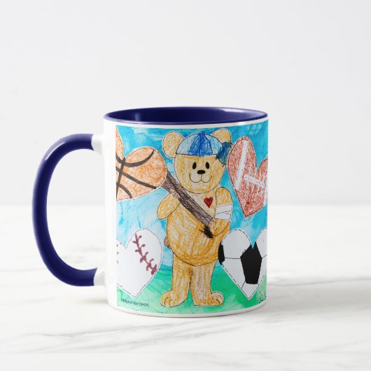 Für die Liebe des Sports - Kinderkunst für CHOC Tasse (Links)
