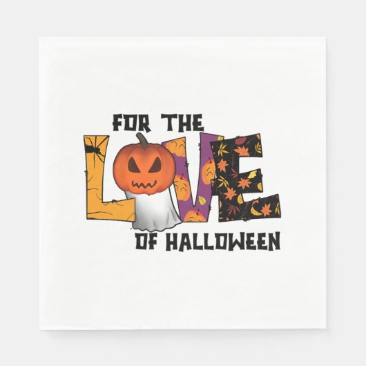 Für die Liebe Halloween Serviette (Vorderseite)