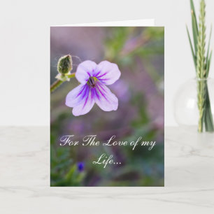 Für die Liebe meines Lebens Feiertagskarte