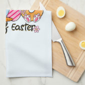 Für die Liebe Ostern - Niedliche Bunny & Eggs Geschirrtuch (Viertel Falte)