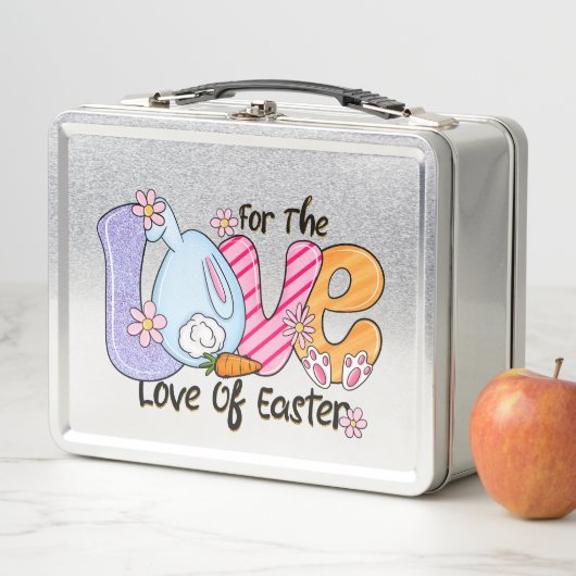 Für die Liebe Ostern - Niedliche Bunny & Eggs Metall Brotdose (Beispiel)