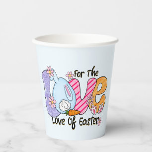 Für die Liebe Ostern - Niedliche Bunny & Eggs Pappbecher