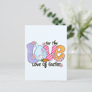 Für die Liebe Ostern - Niedliche Bunny & Eggs Postkarte