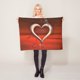 Für die Liebe Rot Fleecedecke