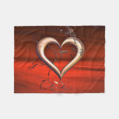 Für die Liebe Rot Fleecedecke (Vorderseite (Horizontal))