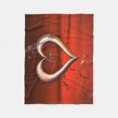 Für die Liebe Rot Fleecedecke (Vorderseite)