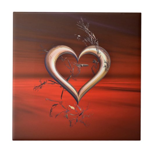 Für die Liebe Rot Fliese (Vorderseite)