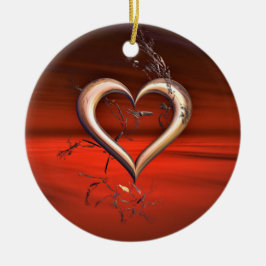 Für die Liebe Rot Keramik Ornament