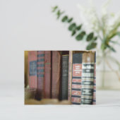 Für die Liebe Vintager Bücher Postkarte (Stehend Vorderseite)