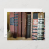 Für die Liebe Vintager Bücher Postkarte (Vorne/Hinten)