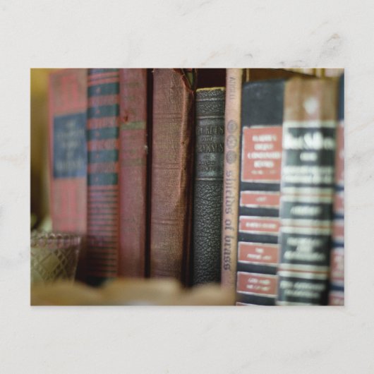 Für die Liebe Vintager Bücher Postkarte (Vorderseite)