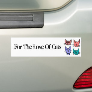 Für die Liebe von Autoaufkleber von Katzen