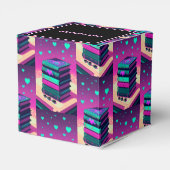 Für die Liebe von Büchern rosa Würfel Geschenkschachtel (Rückseite)