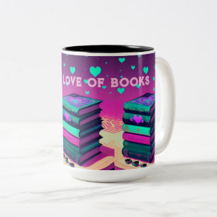 Für die Liebe von Büchern Zweifarbige Tasse